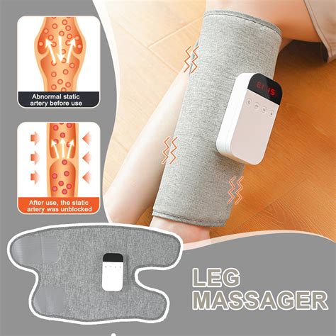 Electric Leg Massager Wireless Vibration Air Compression Calf Wraps Massager For Leg Circulation