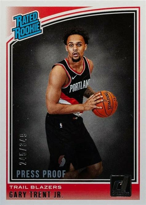 Gary Trent Jr 2018 Donruss 199 Press Proof Silver 349 PSA 10 Price