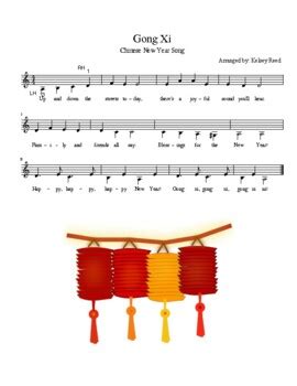 Chinese New Year Song Gong Xi Beginner Piano By Kelsey R TpT