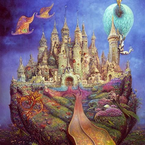 Krea A Beautiful Painting Of Laputa The Castle In The Sky By Raqib