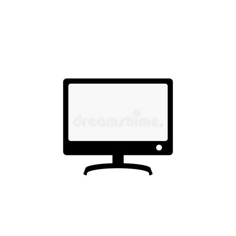 Vector Computer Monitor Icon Design Flat Pc Screen Symbol Stock Vector