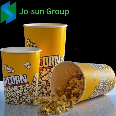 Reusable Cardboard Popcorn Bucket Classic Popcorn Cups Cute Paper