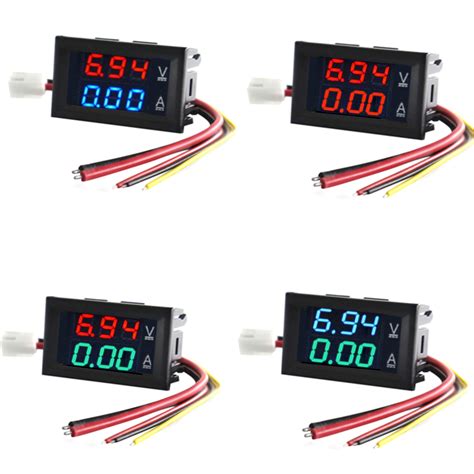 Digital Voltmeter Ammeter Dc 100v 10a Blue Red Led Amp Dual Digital Tag Detacher Co