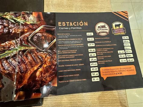 Carta de Restaurante La Estación Cusco