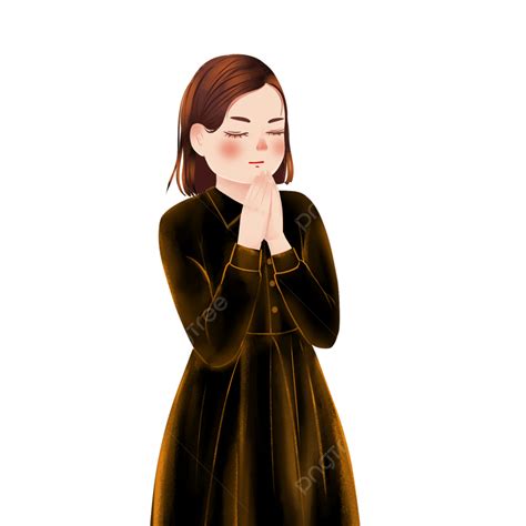 Girl Praying Public Festival Day Inspirational Never Forget National