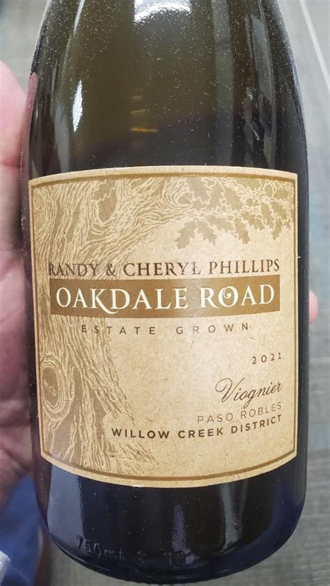 Randy Cheryl Phillips Viognier Oakdale Road Usa California