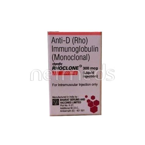 Rhoclone 300mcg Injection 15ml Buy Medicines Online At Best Price