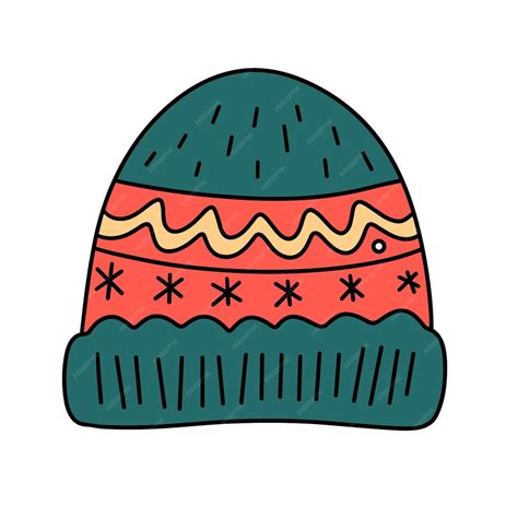 Premium Vector Doodle Winter Hat Isolated On White Background Outline