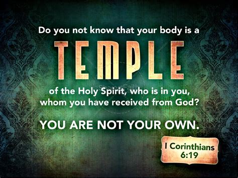 Your Body Is A Temple Of The Holy Spirit