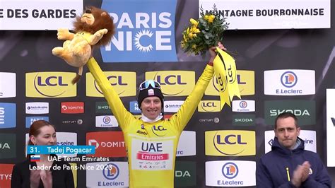 Paris Nice Tadej Pogacar Fait Coup Double Bob Jungels 23e Moien