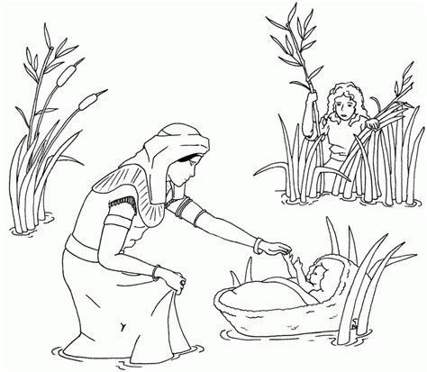 Free Baby Moses Coloring Page, Download Free Baby Moses Coloring Page png images, Free ClipArts ...