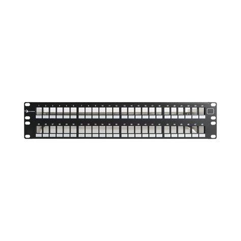 Patch Panel UTP Keystone de 48 puertos Modular Vacío Plano 2UR