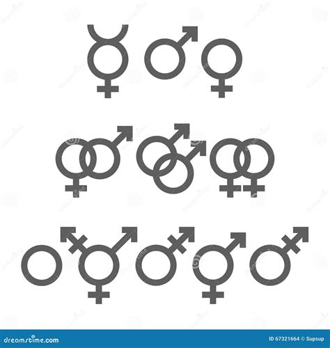 Gender Symbols Pack Stock Vector Illustration Of Asexuality 67321664