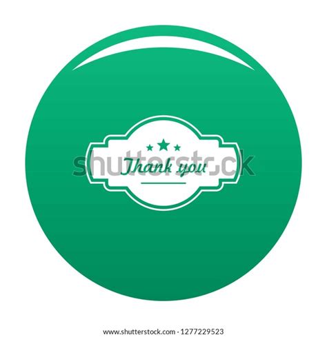 Thank You Label Icon Simple Illustration Stock Vector Royalty Free