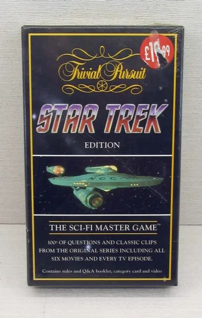 VINTAGE TRIVIAL PURSUIT Star Trek Edition VHS The Sci Fi Master Game