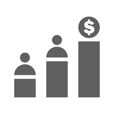 Icono de crecimiento de la carrera del empleado Gráficos vectoriales