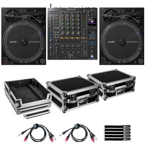 Pioneer DJ DJM A9 With Turntables Flight Cases IDJNOW