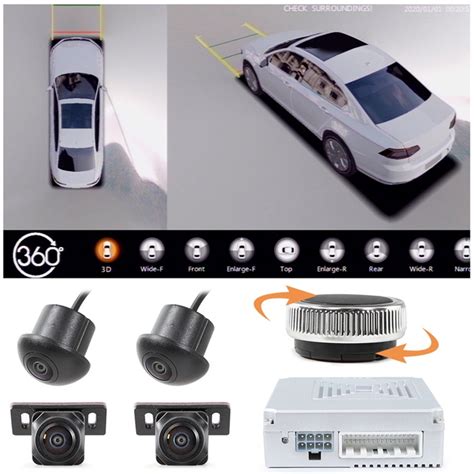 hd panoramic camera  car bird eye surround view parking monitor dvr