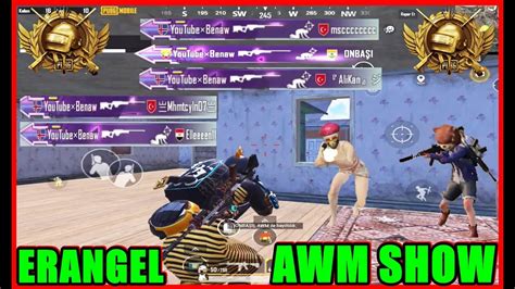 ERANGEL KÜRT BENAW DAN AWM ŞHOWLARI ONE MAN SQUAD PUBG MOBİLE YouTube