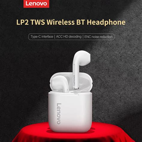 Lenovo Lp Tws Casque Sans Fil Bt Couteurs De Sport Enc Semi Intra