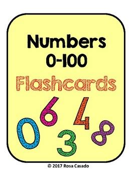 Numbers 0-100 flashcards by Educando Entre Mundos | TPT