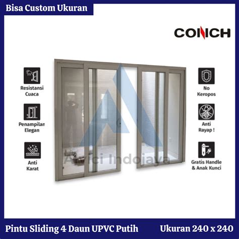 Jual Pintu Sliding Daun Upvc Conch Shopee Indonesia