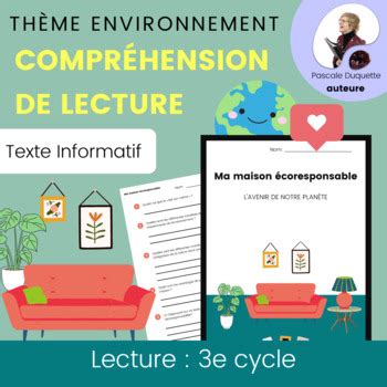 Compréhension de Lecture ÉCO Texte Informatif Environnement 2e Cycle 3e