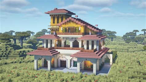 Minecraft Tutorial How To Build A Spanish Villa Youtube