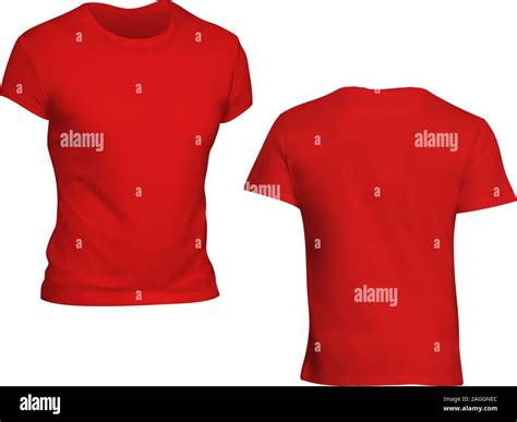 Plain Red T Shirt Template