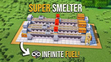 Minecraft Ultimate Super Smelter 1202 Infinite Fuel 17280 Items