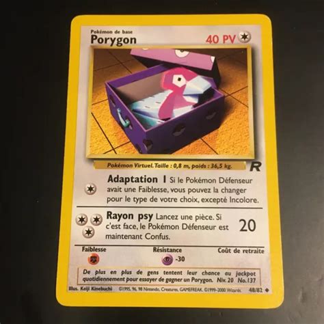 CARTE POKEMON PORYGON 48 82 TEAM ROCKET EDITION 2 Wizards FR OCCASION