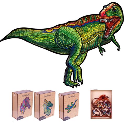 Wooden Puzzle dinosaur - Fashion Diamond Painting