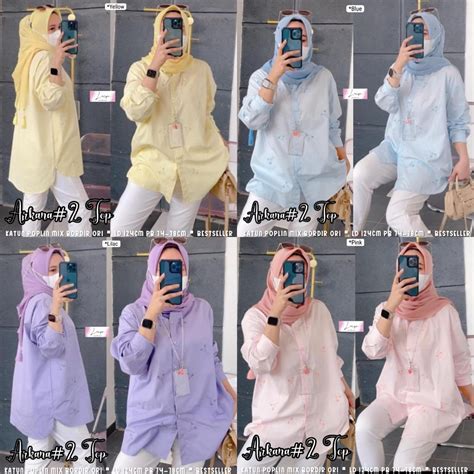 Jual BAJU ATASAN BLOUSE WANITA KEMEJA JUMBO LD 130 ARKANA TOP SHIRT