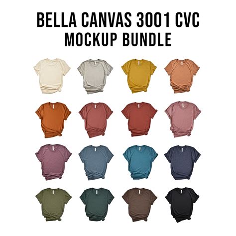 Free Bella Canvas Cvc Color Chart Free Yellowimages Mockups