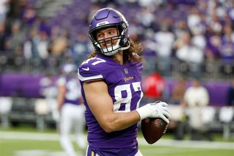 Former Iowa Tight End T J Hockenson Embraces New Nfl Home On Playoff