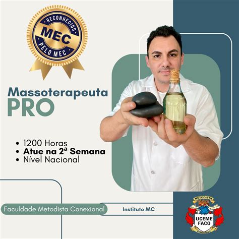 Massoterapia Pro Reconhecido Pelo Mec Instituto Massoterapia E