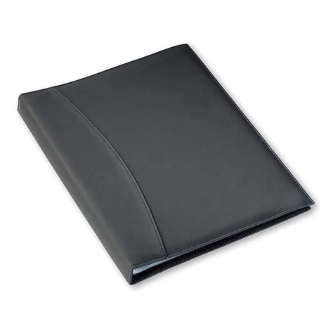 A4 Leather Conference Compendium Document Folder With Plastic Sleeve