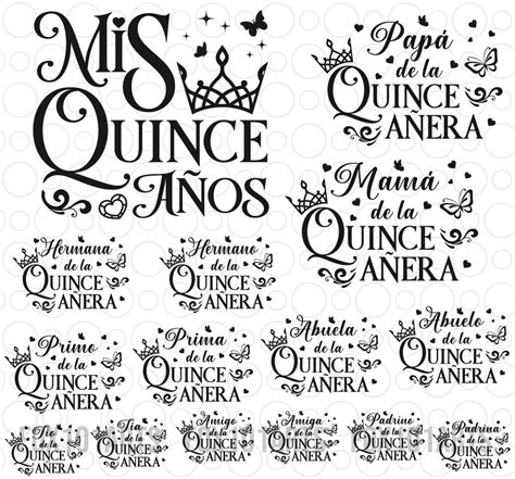 Mis Quince Svg Png Bundle Mis Quince Squad Svg Quinceañera Svg Mis