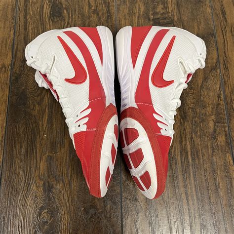 Red And White Nike Freek Wrestling Shoes