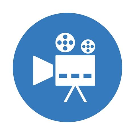 Icono De Pel Cula De Cine Dise O De Color Azul Vector Premium