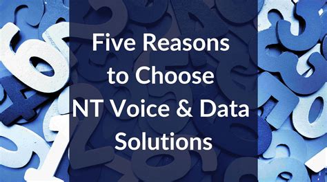 Five Reasons To Choose Nt Voice And Data Solutions Today