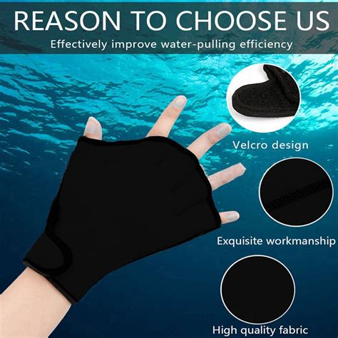 Abaowedding Aquatic Gloves Fit Webbed Swimming Training Water Aerobics