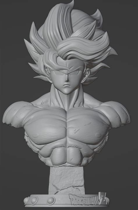 Bust Goku SSJ Namek 3D Model 3D Printable CGTrader