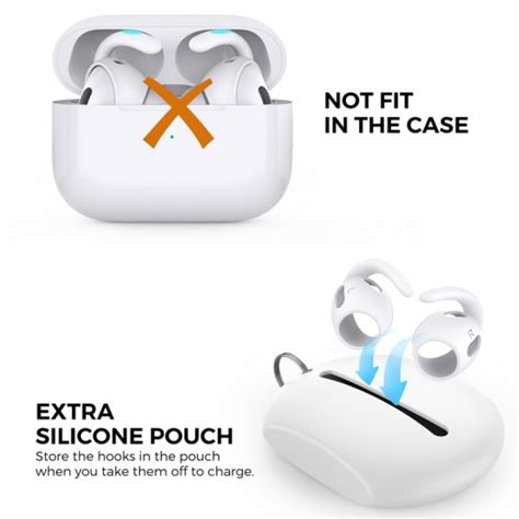 Buy Ahastyle Silicone Ear Hooks For Airpods Pro White