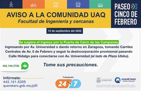 Gobierno Querétaro on Twitter Atención Comunidad UAQ Derivado de