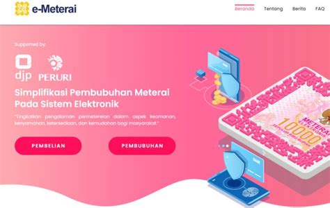 Cara Membeli E Meterai Rp 10 000 Dari PERURI Indonesia Online