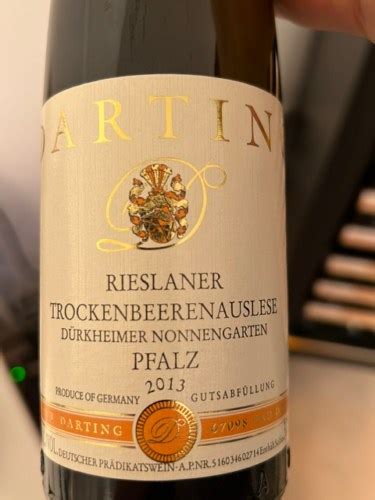 Kurt Darting Dürkheimer Nonnengarten Rieslaner Trockenbeerenauslese