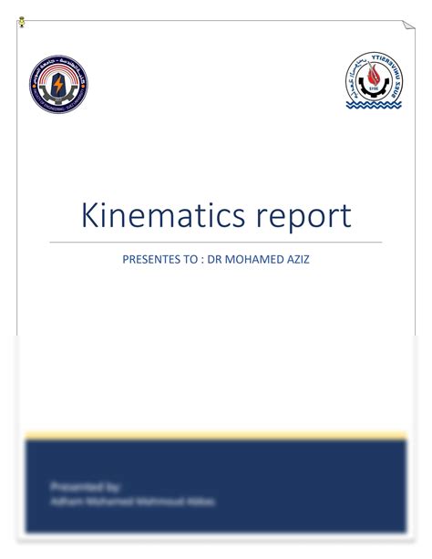 Solution Kinematic Diagram Analysis And Solution Studypool