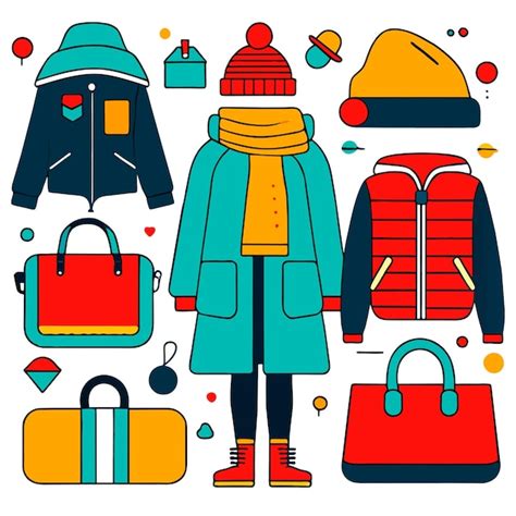 Premium Vector Winter Clothes And Essentials Collection Vector