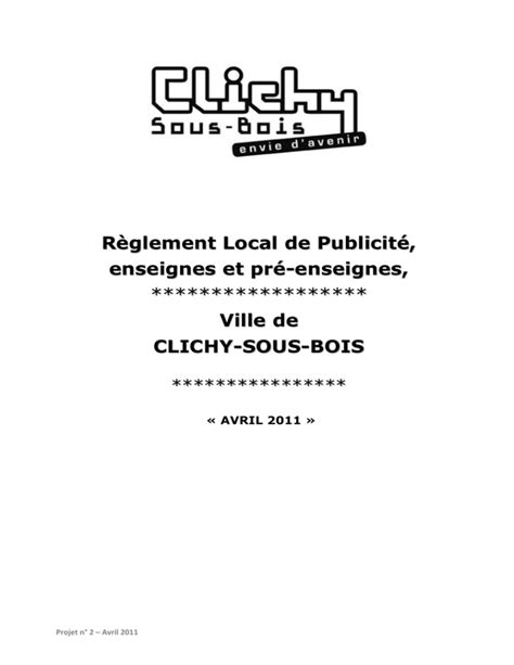 Règlement Local de Publicité enseignes et pré